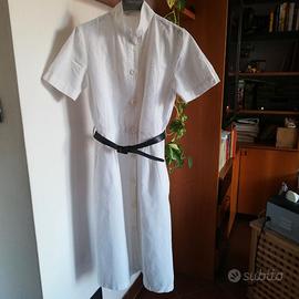 abito bianco misto lino