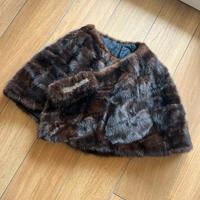 Set Mantella e Stole Pelliccia Visone Mink Vintage