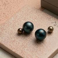 Orecchini artigianali doppia perla 