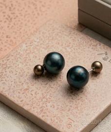 Orecchini artigianali doppia perla 