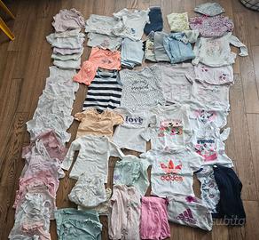 Pacco oltre 60 vestiti bambina 18-24 mesi