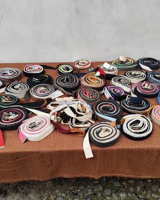 180 cinture tessuto con fibbie 2° mano perfette