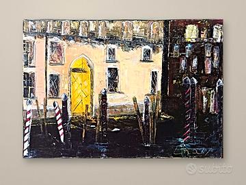 Quadro olio su tela "Venezia di notte" 45x65