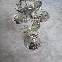 Portacandela cristallo e argento