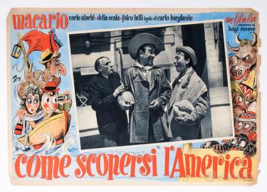 Fotobusta Come scopersi l'America, 1949, Macario