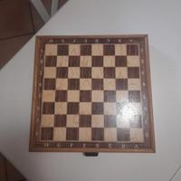 gioco da tavolo dama vintage in legno