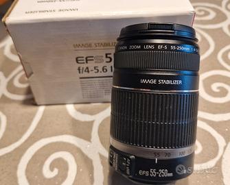 obiettivo zoom Canon efs 55-250 mm