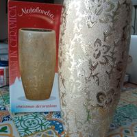 Vaso natalizio colore oro