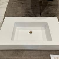 Lavabo in resina bianco opaco 80 cm