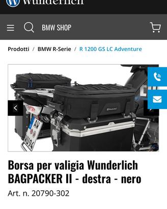 Borse supplementari Wunderlich Bmw gs Adv