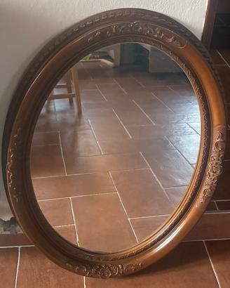 Specchio ovale - cornice in legno
