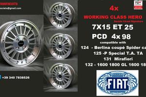 Cerchi 15 pollici FIAT 124 125 131 132 coupè TUV
