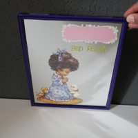 Specchio vintage con serigrafia Coby