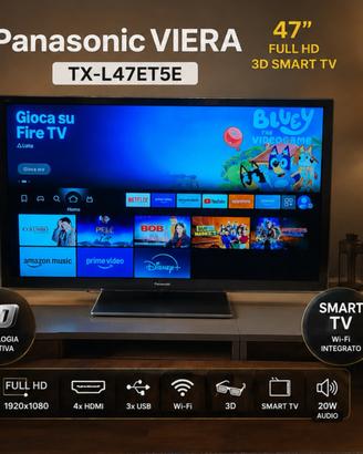 Tv Led 3D 47” Full HD Smart TV – TX-L47ET5E