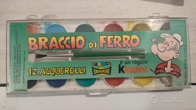 Acquerelli Braccio di Ferro Kinder 1989 Vintage