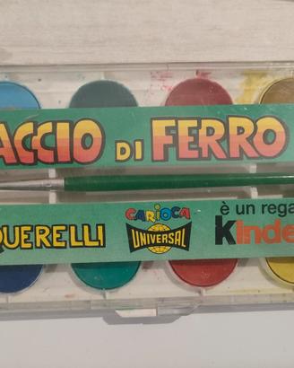 Acquerelli Braccio di Ferro Kinder 1989 Vintage