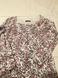 Maglia in lana-angora animalier