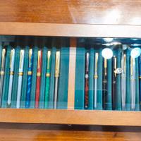 Collezione Penne Aurora parker e portapenne legno