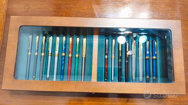 Collezione Penne Aurora parker e portapenne legno