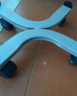 supporto portavasi portapiante con rotelle
