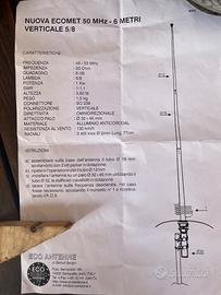 Antenna verticale 50 MHz