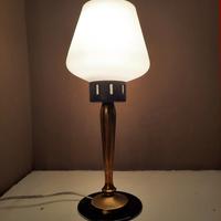 lampada art decò ottone vetro in opalina