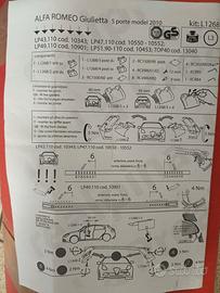 kit barre portatutto Alfa Romeo Giulietta 