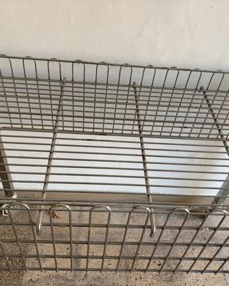 Carrello inox con ruote e piano movibile
