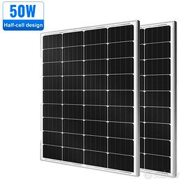 Pannello Solare 50W 12V Monocristallino MC4