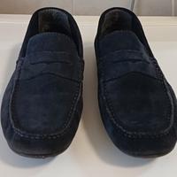 Mocassini in camoscio blu PIETRINI