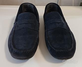 Mocassini in camoscio blu PIETRINI