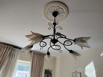 lampadario in ferro battuto 