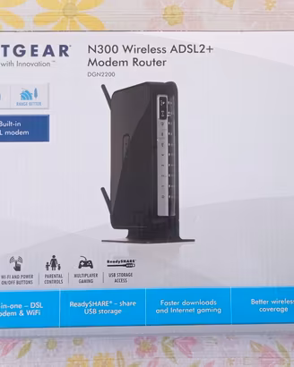 Router Netgear N300 wireless ADSL2+  DGN2200