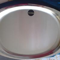 Vassoio Alessi  ovale acciaio cm 21x28   anni '80