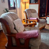 Divano+poltrone in stile rustico