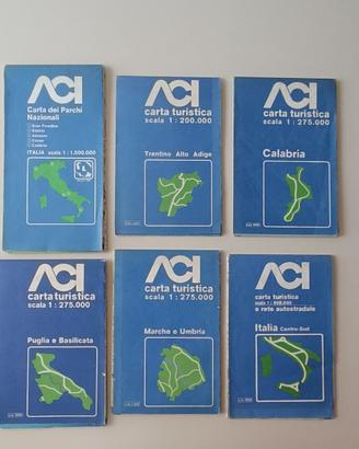 ACI Carte Turistiche e Stradali Vintage anni 70/80