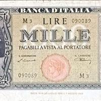 banconota 1.000 lire - testina - repubblica Italia