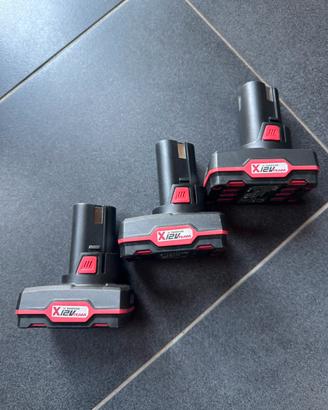 3 batterie Parkside 4Ah 12v nuove