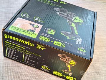 Trapano avvitatore Greenworks 24V con batteria 4Ah