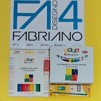 24 matite  e 24 pennarelli album disegno + matit