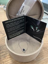 Anello oro zaffiro e diamanti