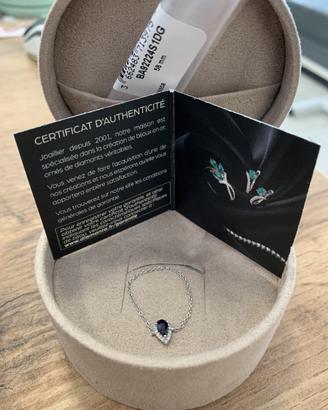 Anello oro zaffiro e diamanti