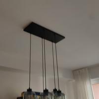 Lampadario vetro 5 luci