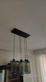 Lampadario vetro 5 luci