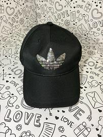 ADIDAS cappellino donna nero/argento