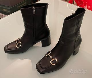 Scarpe Moosa stivaletti donna in pelle nera