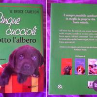 Cinque cuccioli sotto l'albero