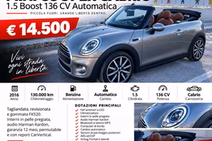 Mini 1.5 Cooper Boost Cabrio 136cv automatica