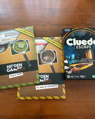 Tre giochi investigativi escape games