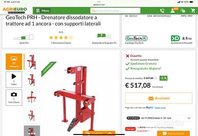 Drenatore ancora agricola dissodatore